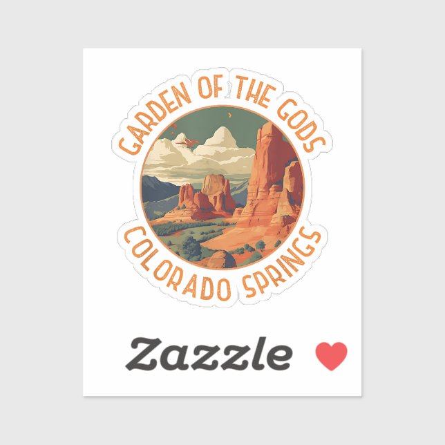 Garden of the Gods Colorado Springs Distressed Cir (Sheet)