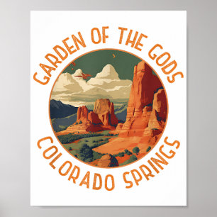 Garden of the Gods Colorado Springs Distressed Cir Poster