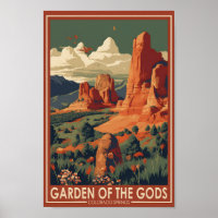 Garden of the Gods Colorado Springs Travel Vintage