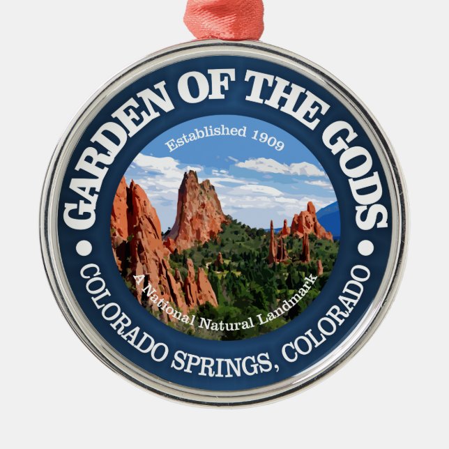 Garden of the Gods Metal Ornament (Front)