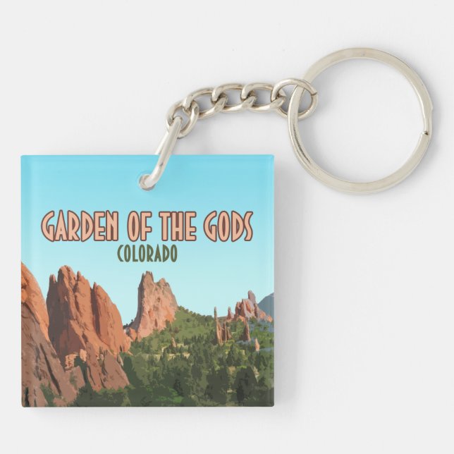 Garden of the Gods Park Colorado Keychain (Back)