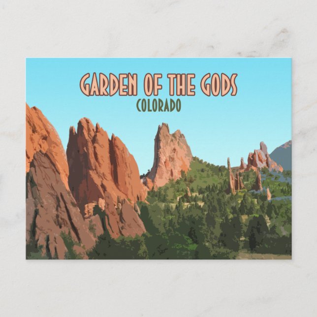 Garden of the Gods Park Colorado Postcard (Front)