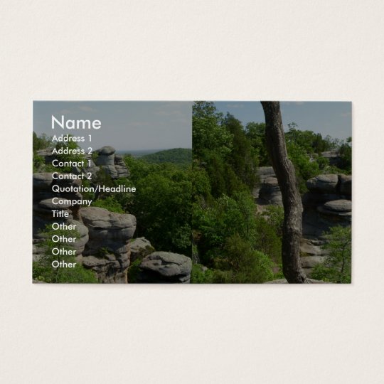 Garden Of The Gods-Southern Illinois. Stereographi Business Card