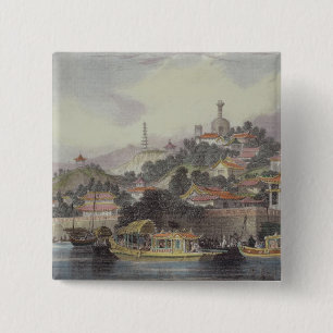 Garden of the Imperial Palace, Peking, from 'China 2 Inch Square Button