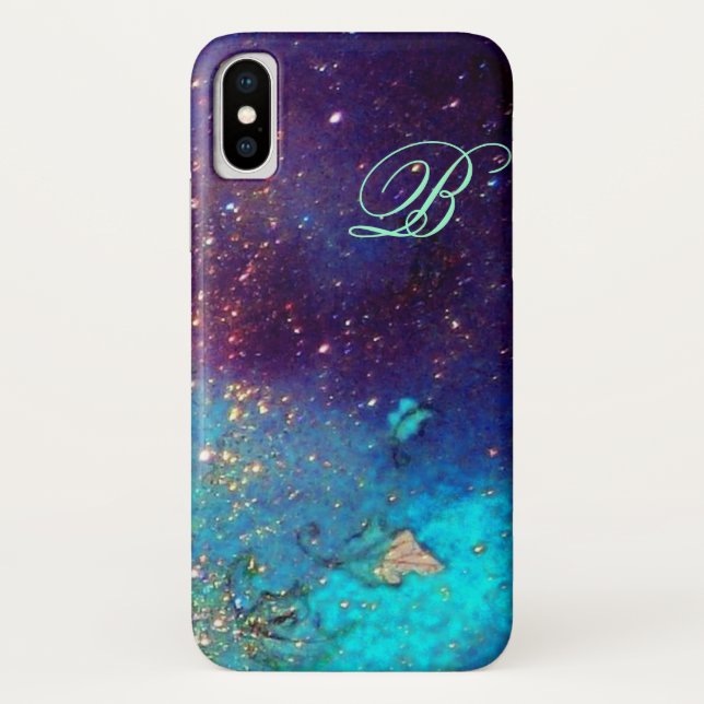 GARDEN OF THE LOST SHADOWS -Blue Turquase Monogram Case-Mate iPhone Case (Back)