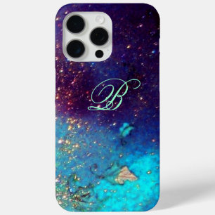 GARDEN OF THE LOST SHADOWS-Blue Turquoise Monogram iPhone 15 Pro Max Case