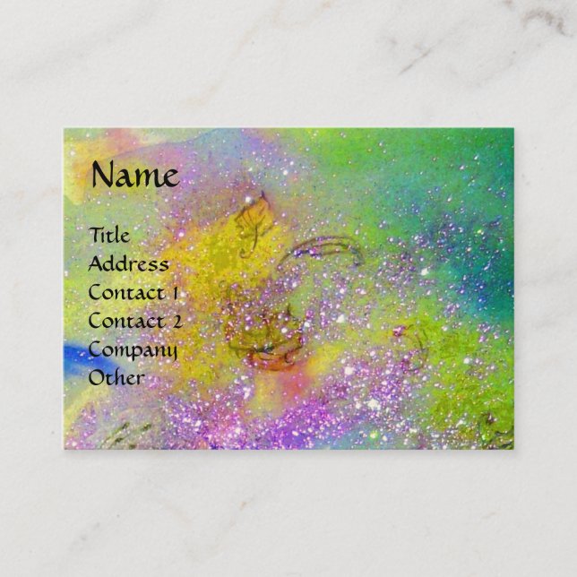 GARDEN OF THE LOST SHADOWS BUTTERFLY MONOGRAM BUSINESS CARD (Front)