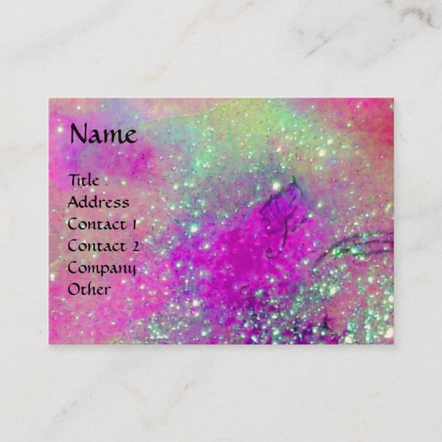 GARDEN OF THE LOST SHADOWS BUTTERFLY MONOGRAM BUSINESS CARD (Front)