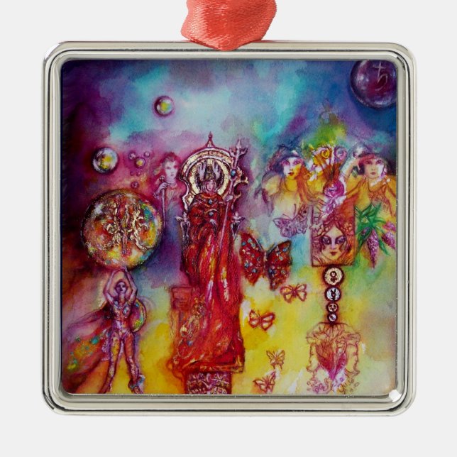 GARDEN OF THE LOST SHADOWS- BUTTERFLY PLANT METAL ORNAMENT (Front)