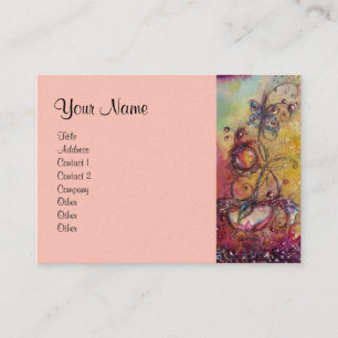 GARDEN OF THE LOST SHADOWS -BUTTERFLY PLANT,pink Business Card