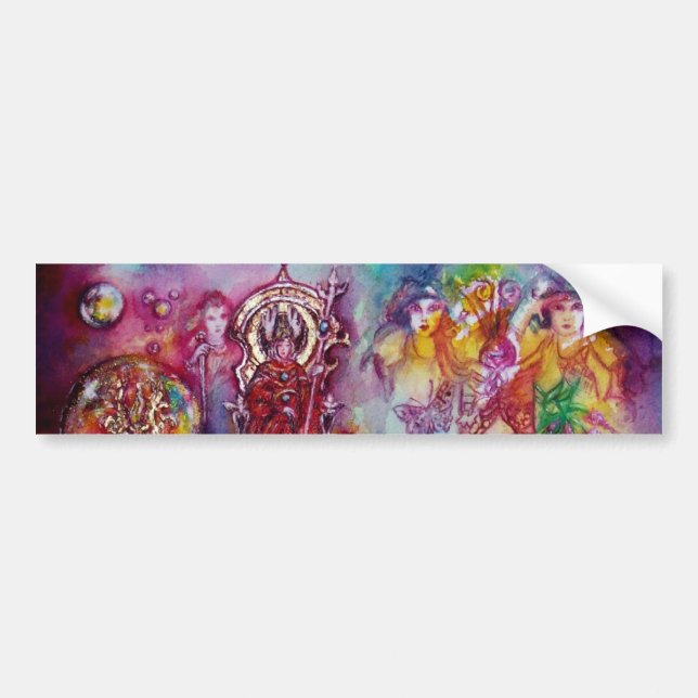 GARDEN OF THE LOST SHADOWS, FAERY AND BUTTERFLIES BUMPER STICKER (Front)