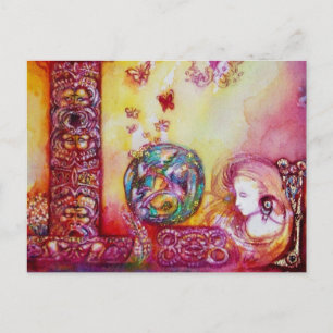 GARDEN OF THE LOST SHADOWS, FAERY AND BUTTERFLIES POSTCARD