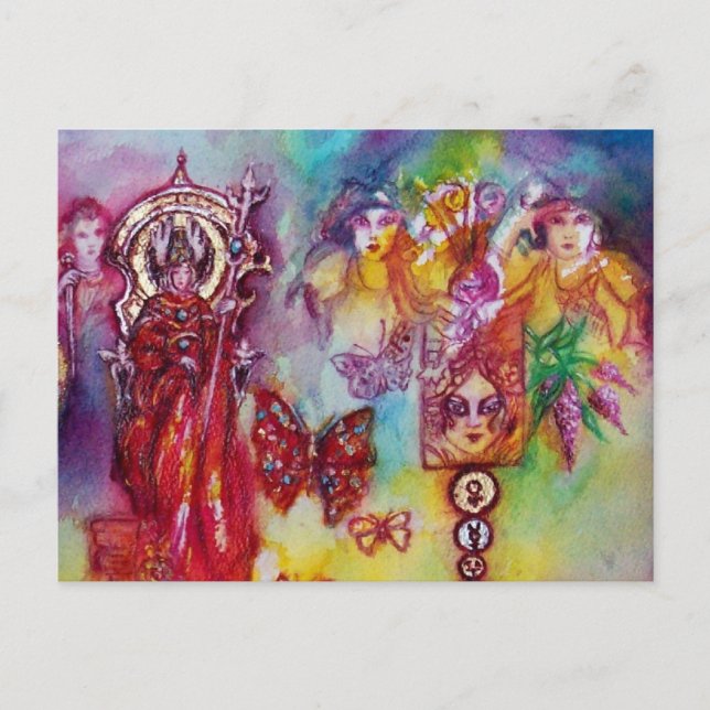 GARDEN OF THE LOST SHADOWS, FAERY AND BUTTERFLIES POSTCARD (Front)