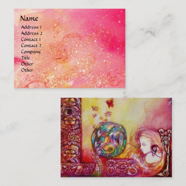 GARDEN OF THE LOST SHADOWS - FAIRY AND BUTTERFLIES BUSINESS CARD (Front/Back)