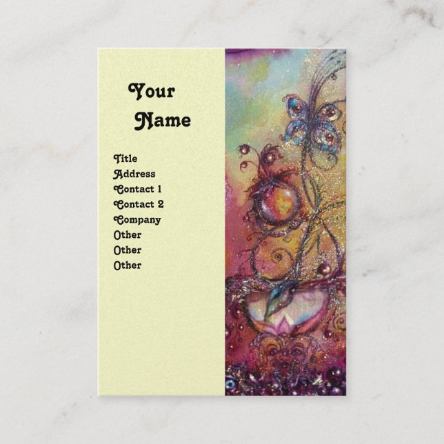 GARDEN OF THE LOST SHADOWS Gold Metallic Business Card (Front)