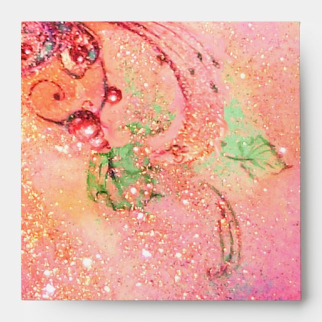 GARDEN OF THE LOST SHADOWS  gold pink red green Envelopes (Front)