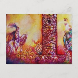 GARDEN OF THE LOST SHADOWS,KNIGHT AND HORSE POSTCARD