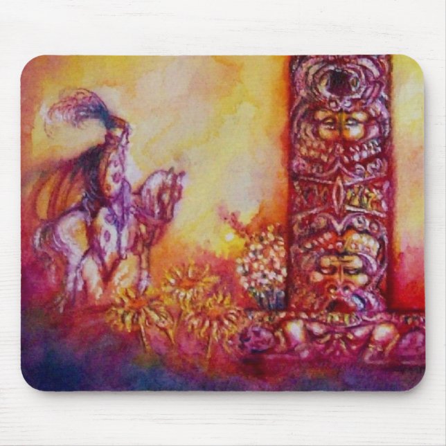 GARDEN OF THE LOST SHADOWS - KNIGT AND HORSE MOUSE PAD (Front)