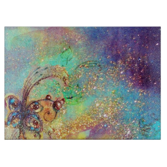 GARDEN OF THE LOST SHADOWS -MAGIC BUTTERFLY PLANT CUTTING BOARD (Front)