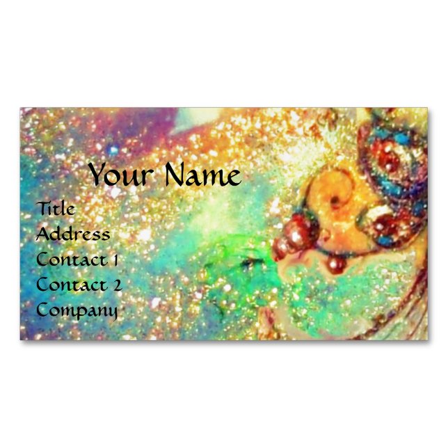 GARDEN OF THE LOST SHADOWS MAGIC BUTTERFLY PLANT 	Magnetic BUSINESS CARD (Front)