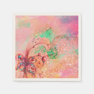GARDEN OF THE LOST SHADOWS MAGIC BUTTERFLY PLANT NAPKIN
