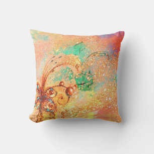GARDEN OF THE LOST SHADOWS -MAGIC BUTTERFLY PLANT THROW PILLOW