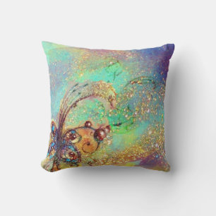GARDEN OF THE LOST SHADOWS -MAGIC BUTTERFLY PLANT THROW PILLOW