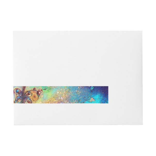 GARDEN OF THE LOST SHADOWS -MAGIC BUTTERFLY PLANT WRAPAROUND ADDRESS LABEL (Front)