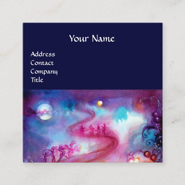 GARDEN OF THE LOST SHADOWS / MAGIC STAIRS Monogram Calling Card (Front)