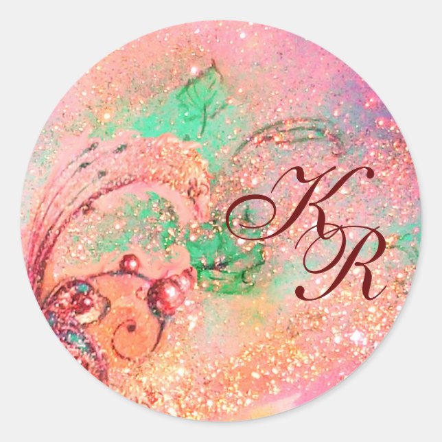 GARDEN OF THE LOST SHADOWS - MONOGRAM CLASSIC ROUND STICKER (Front)