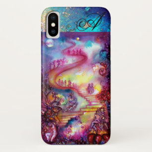 GARDEN OF THE LOST SHADOWS, MYSTIC STAIRS MONOGRAM iPhone X CASE
