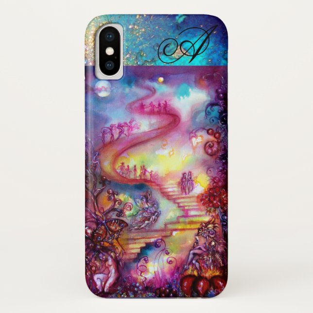 GARDEN OF THE LOST SHADOWS, MYSTIC STAIRS MONOGRAM Case-Mate iPhone CASE (Back)