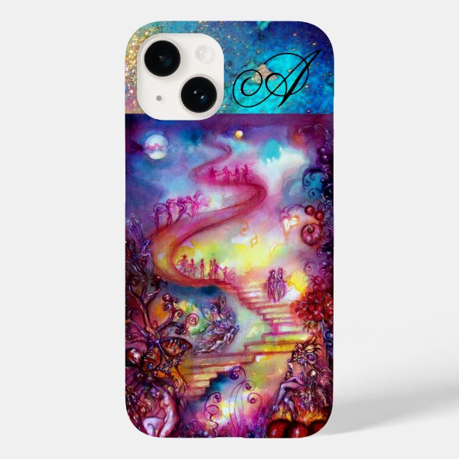 GARDEN OF THE LOST SHADOWS, MYSTIC STAIRS MONOGRAM Case-Mate iPhone CASE (Back)