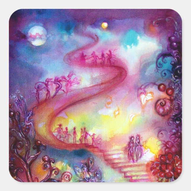 GARDEN OF THE LOST SHADOWS / MYSTIC STAIRS SQUARE STICKER (Front)