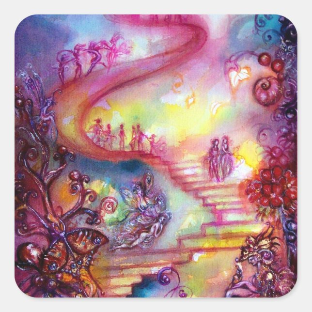 GARDEN OF THE LOST SHADOWS / MYSTIC STAIRS SQUARE STICKER (Front)