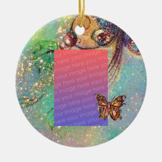 GARDEN OF THE LOST SHADOWS  Photo Template Ceramic Ornament (Front)