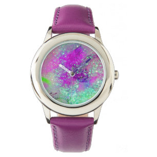 GARDEN OF THE LOST SHADOWS - Pink Purple Aqua Blue Watch