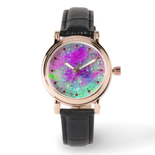 GARDEN OF THE LOST SHADOWS - Pink Purple Aqua Blue Watch