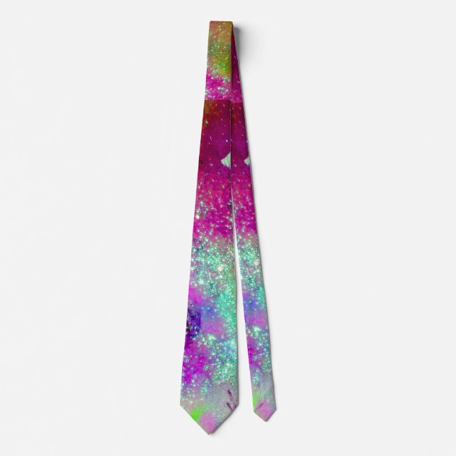 GARDEN OF THE LOST SHADOWS -pink purple violet Tie (Front)