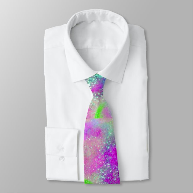 GARDEN OF THE LOST SHADOWS -pink purple violet Tie (Tied)