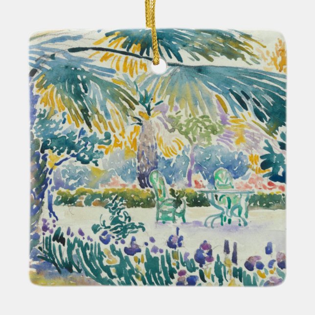 Garden of the Painter at Saint Clair Ceramic Ornament (Front)