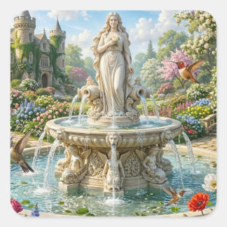 Garden of Undying Memories Square Sticker