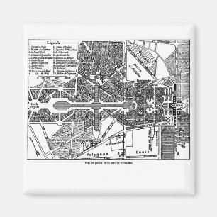 Garden of Versailles Map Magnet