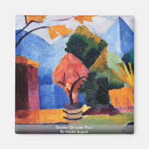 Garden On Lake Thun By Macke August Magnet