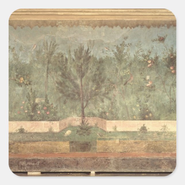 Garden Paintings from the  'Villa of Livia' Square Sticker (Front)