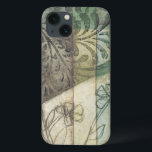Garden Panel with Leaves, Flowers, and Grass iPhone 13 Case<br><div class="desc">A pleasant garden panel that features leaves,  flowers,  and grass in an abstract sketching. The mix of colours draws the eye,  with plenty going on in the painting. An easy conversation starter that could find a welcome place on your wall!</div>