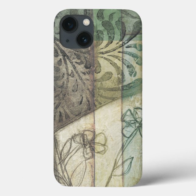 Garden Panel with Leaves, Flowers, and Grass Case-Mate iPhone Case (Back)
