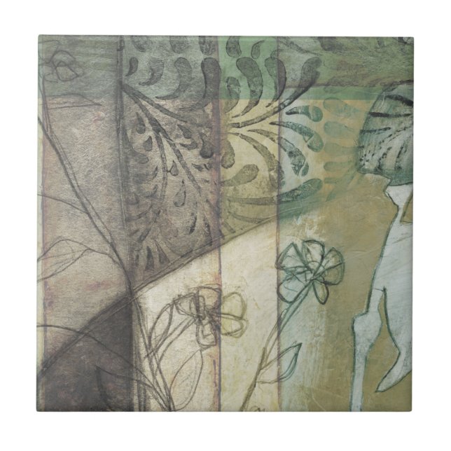 Garden Panel with Leaves, Flowers, and Grass Tile (Front)