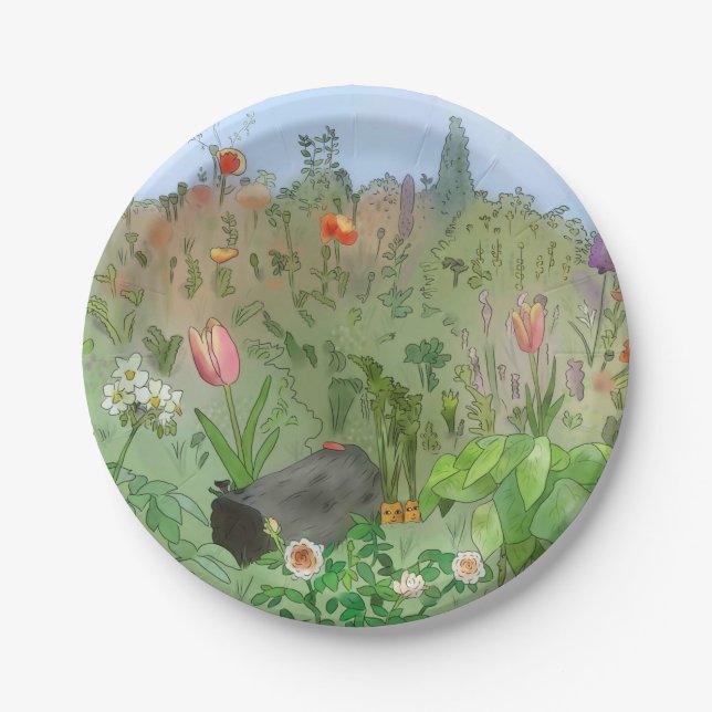 garden  paper plate (Front)