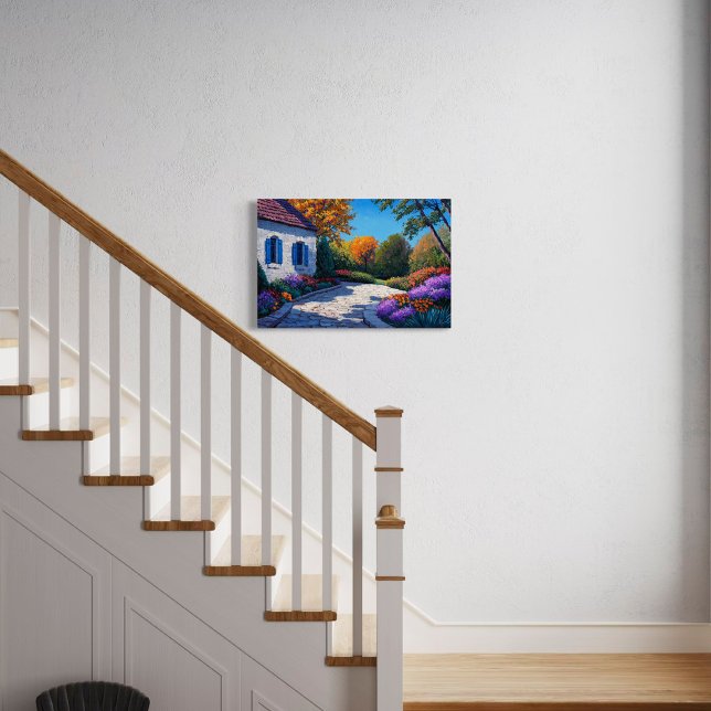 Garden Paradise – Vibrant Cottage Pathway Canvas Print (Creator Uploaded)